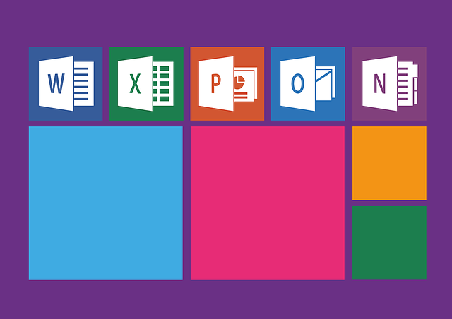 word, excel, powerpoint, outlook, onenote logos