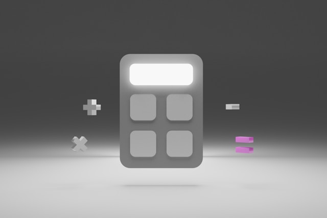 calculator 3d render