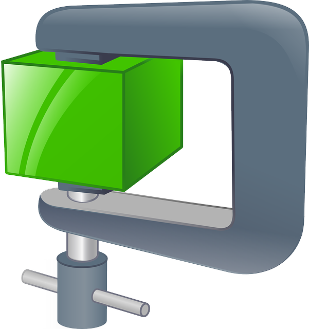 compression tool on green cube