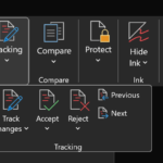 word track changes dialog